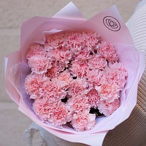Букет из 25 розовых гвоздик