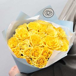 Букет из 25 желтых роз 35-40 см (Россия)