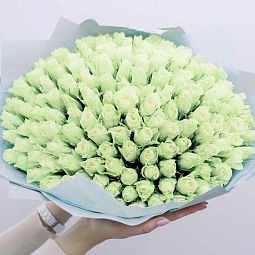 Букет из 151 белой розы 40 см (Кения)
