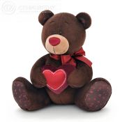 Медведь мальчик Choco с сердцем 15 см