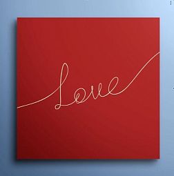 Мини-открытка 8*8 см "Love"