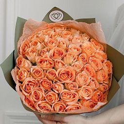 Букет из 51 оранжевой розы 40 см (Кения)