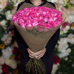 Букет из 51 розовой розы Topaz 70 см (Эквадор)